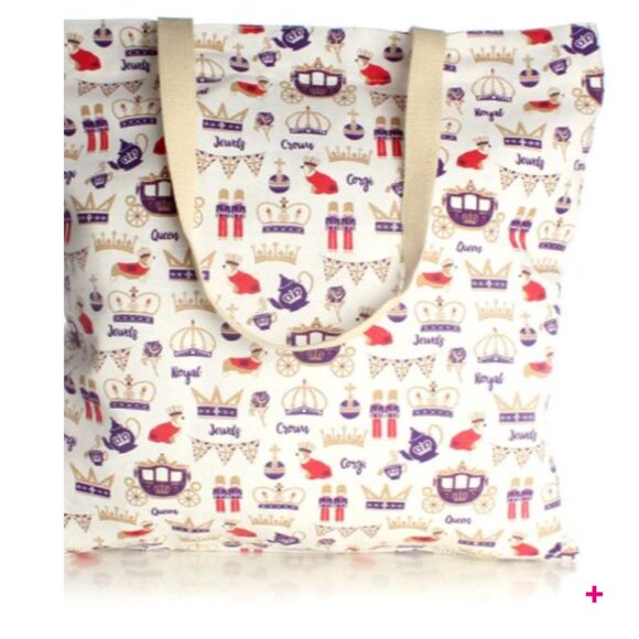 MILLY GREEN New Royal Shopper 100% Cotton Canvas Shopping Bag Corgi Dogs - Picture 1 of 9